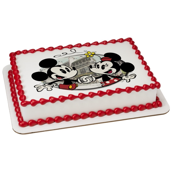 Cake decorations: Mickey and Minnie figurines - Mickey Mouse birthday