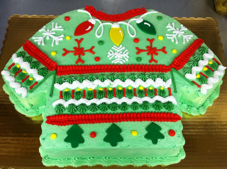 custom sweater christmas cake