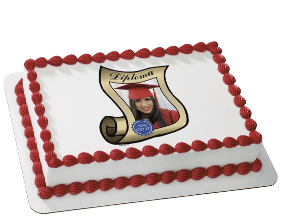 graduation diploma cake